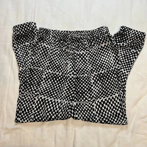 Michael Kors Black White Geometric Pattern Elastic Waist Joggers | Size 6